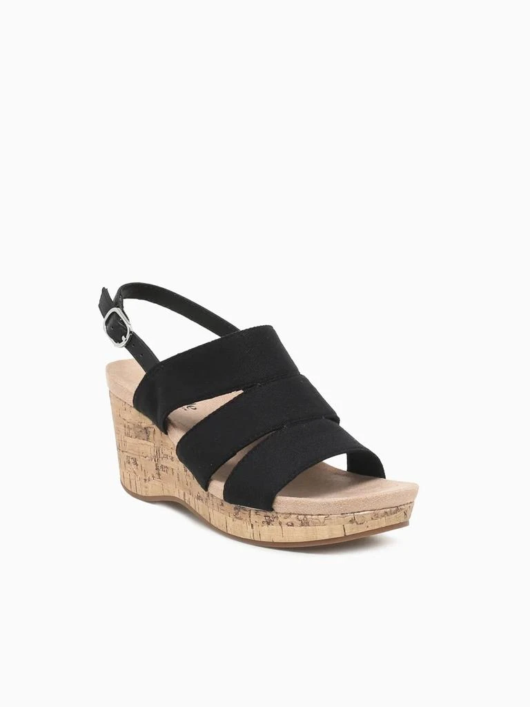 LifeStride Darby Women's Size US 9 Black Slingback Comfort Wedge Sandals ZPO3049 1