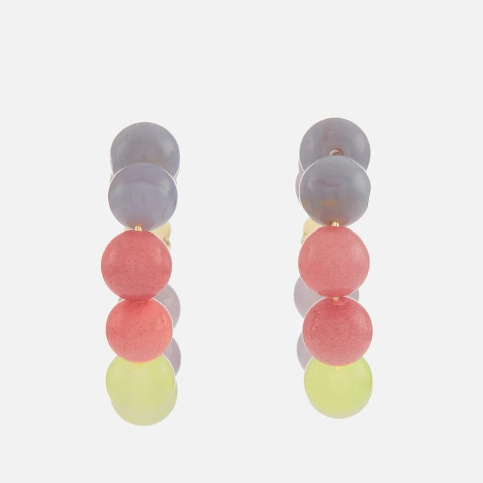 anna + nina anna + nina Summertime Blues Gold-Plated Hoop Earrings 1