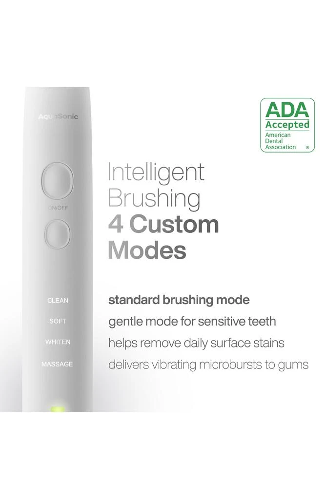 AquaSonic Vibe Series Ultra-Whitening Toothbrush & Aqua Flosser Set 4