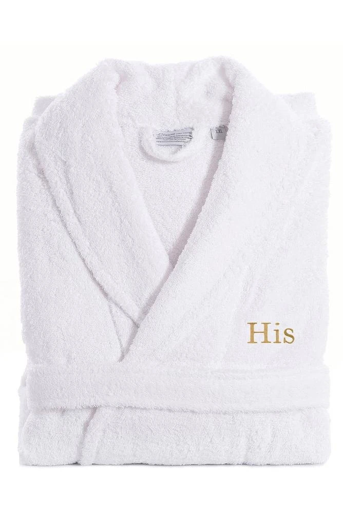 Linum Home Textiles Embroidered His Terry Bathrobe 3