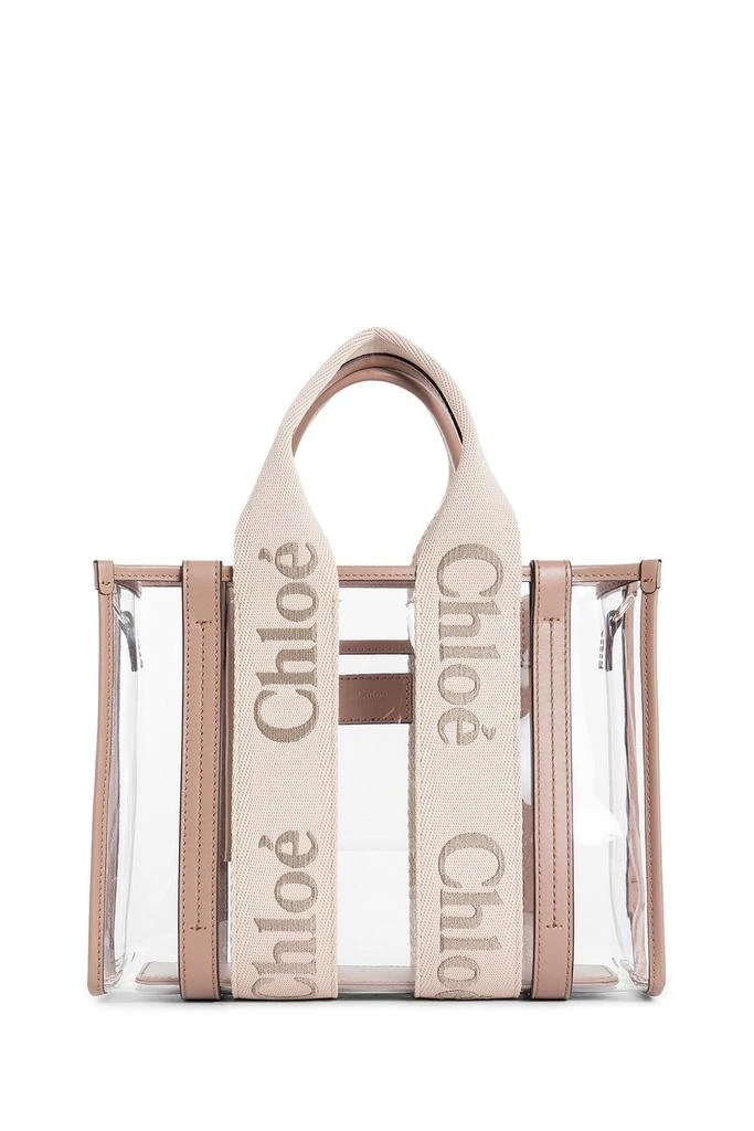 Chloé TWO-TONE RUBBER AND LEATHER SMALL WOODY SHOPPING BAG 1