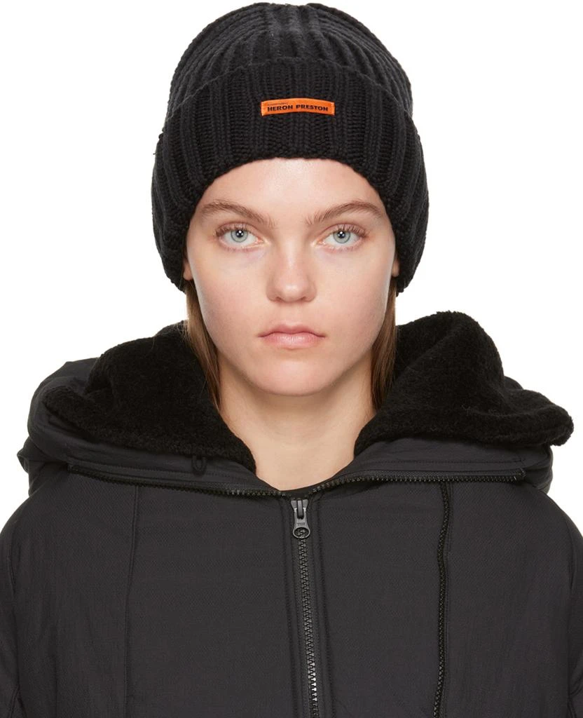 Heron Preston Gray Rib Beanie 1