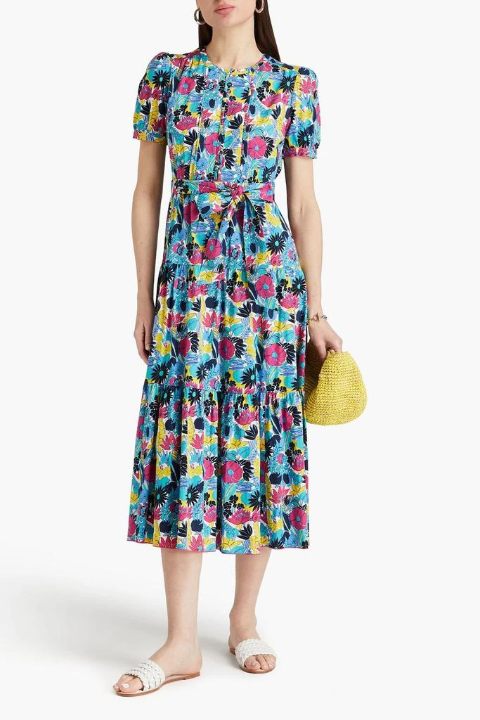 Diane von Furstenberg Frankie tiered floral-print stretch-cotton poplin midi dress 2