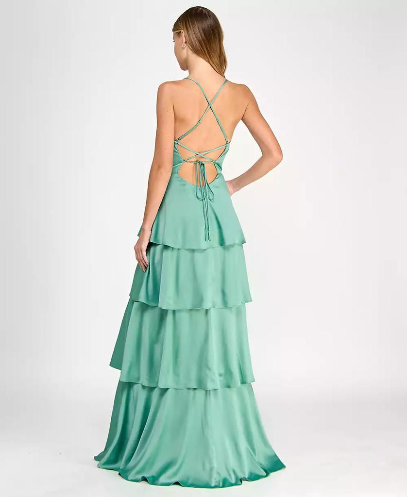 City Studios Juniors' Tiered Ruffled Gown