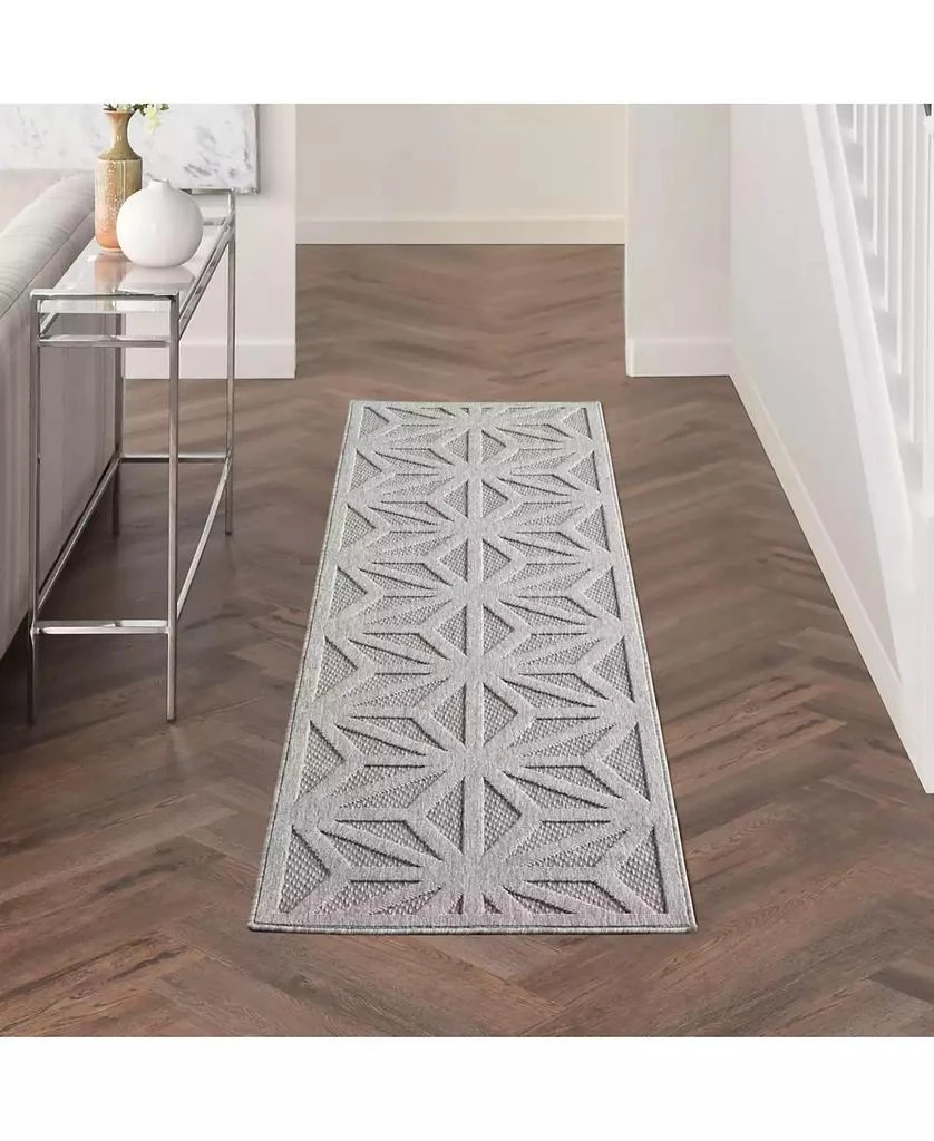 Nourison Cozumel CZM01 Silver 2'2" x 7'6" Runner Rug 2
