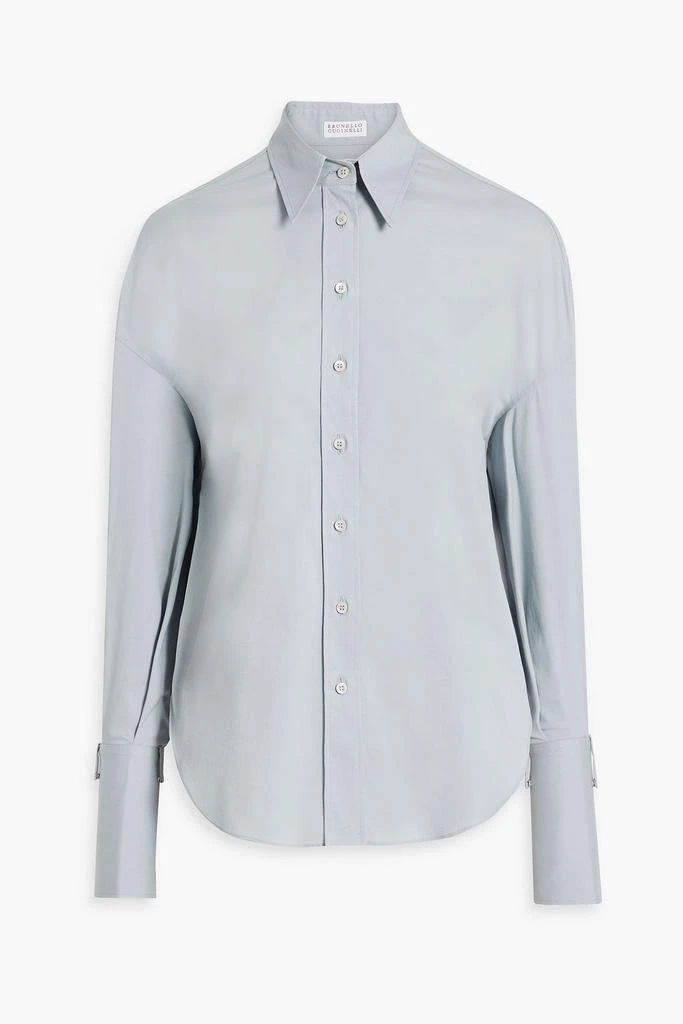 Brunello Cucinelli Cotton-blend poplin shirt 1