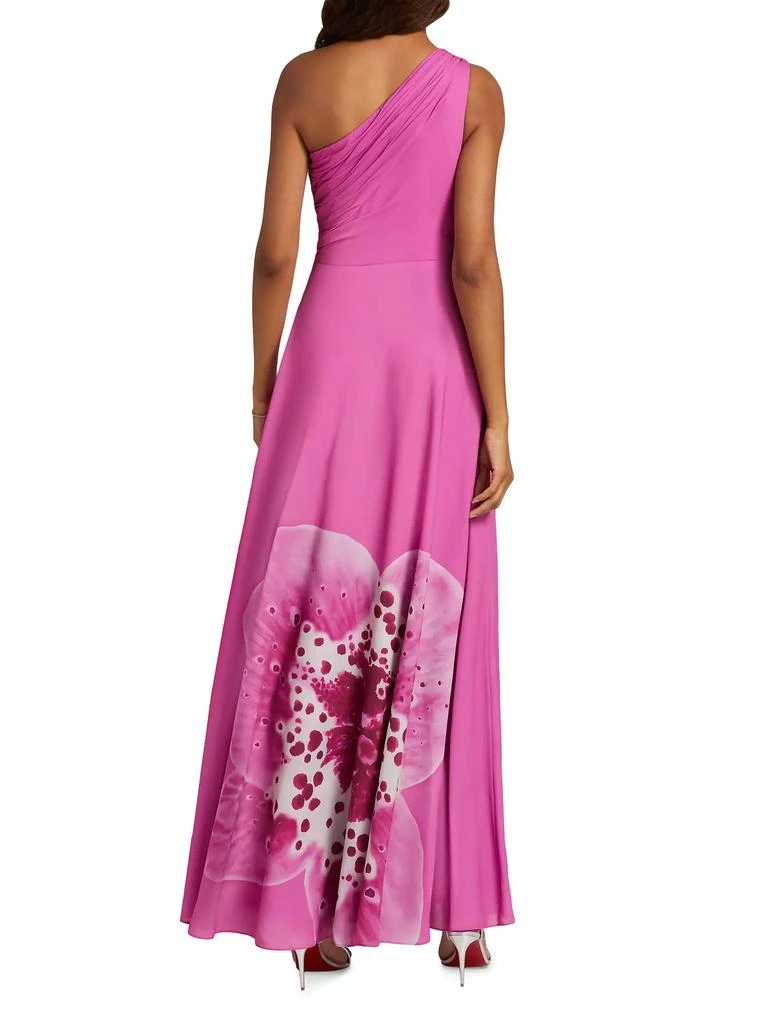 AMUR Atlas Floral One-Shoulder Gown 5