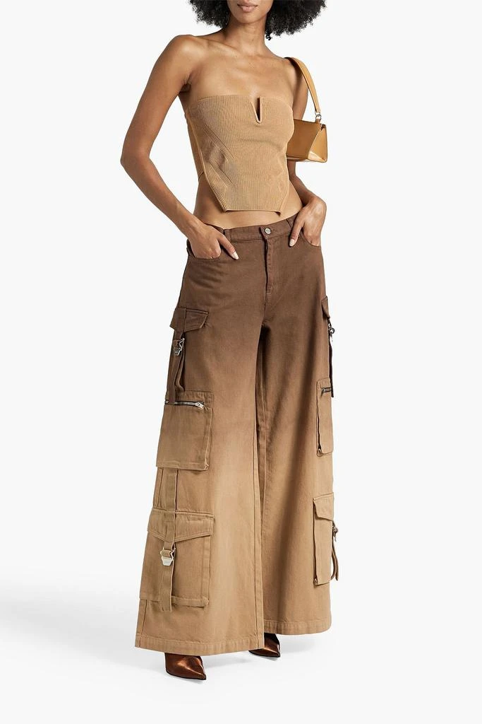 Dion Lee Strapless ribbed-knit top 2