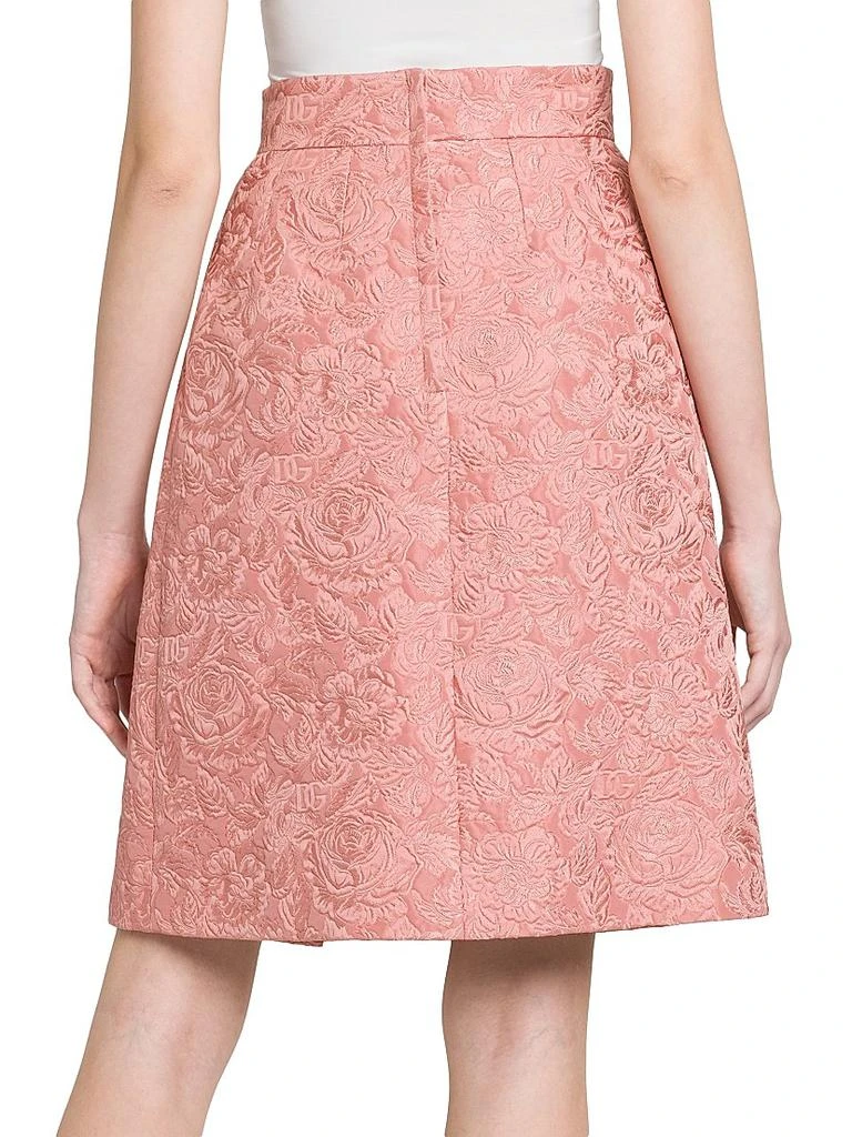 Dolce
Gabbana Floral Jacquard A-Line Midi-Skirt 5