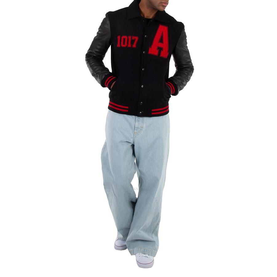 1017 ALYX 9SM Logo Print Varsity-Style Jacket In Black