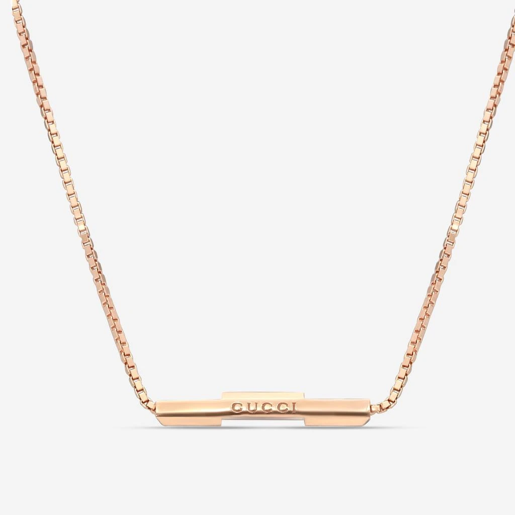 Gucci Gucci Link to Love 18K Rose Gold Necklace YBB66210800200U-copy