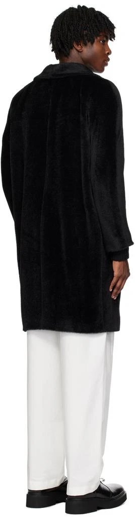 Max Mara Black Double-Breasted Faux-Fur Coat 3