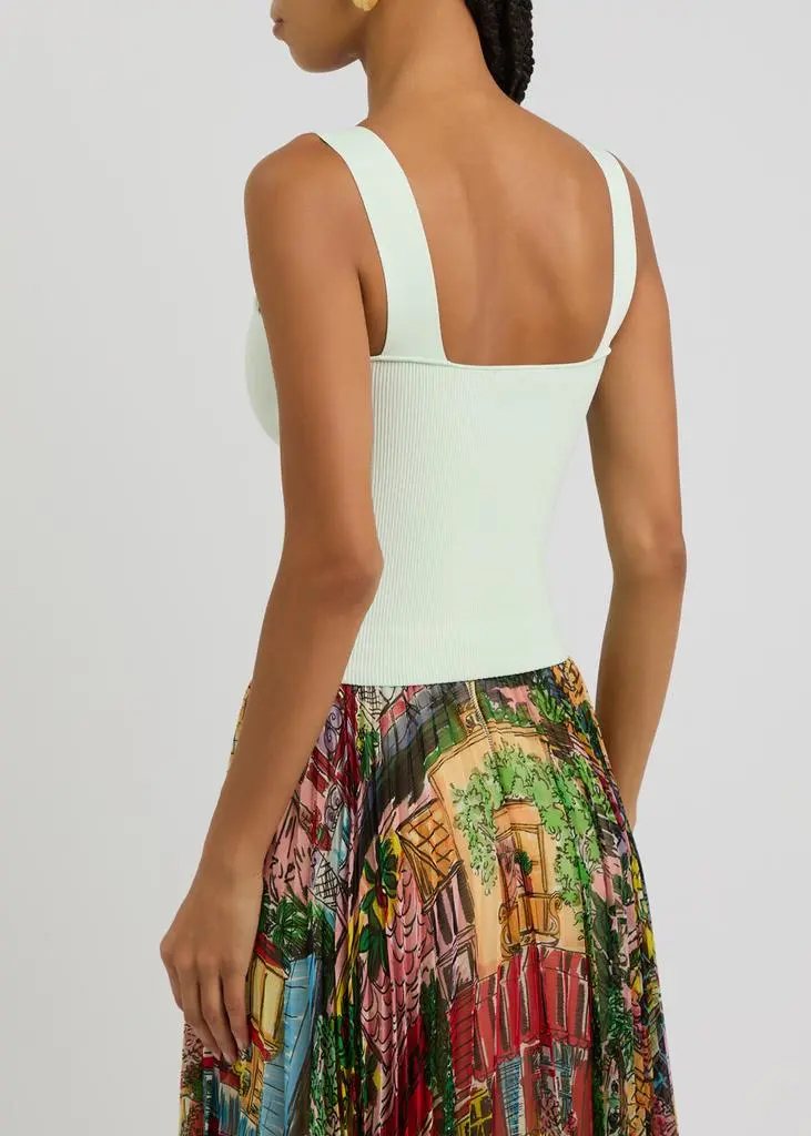 Alice + Olivia Torie ribbed-knit tank 3