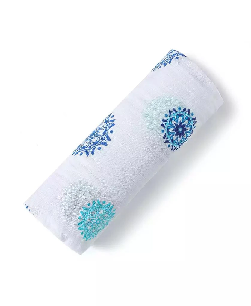 Malabar Baby Baby GOTS Certified Organic Cotton Muslin Swaddle, Mandala