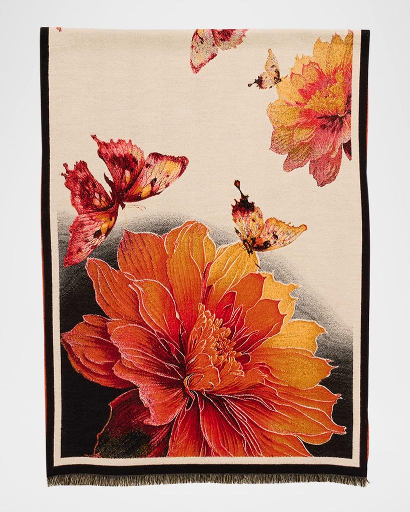 La Fiorentina Oversized Floral-Print Wrap