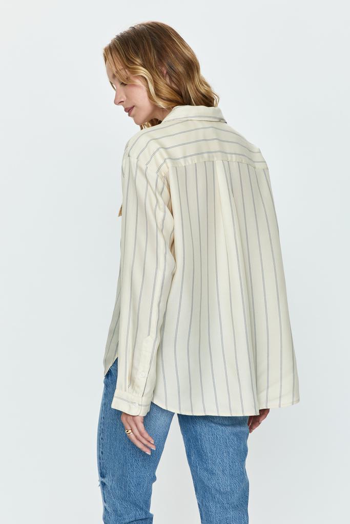 Pistola Denim Irene Shirt - Tan Wide Stripe