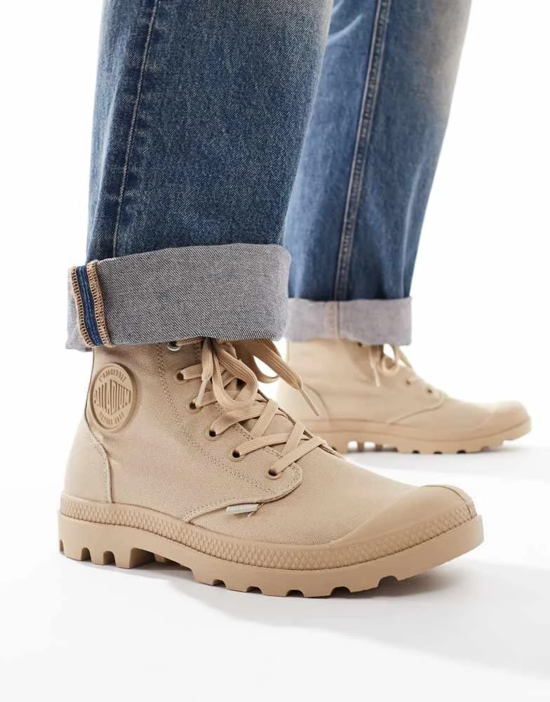 Palladium Palladium mono chrome boots in sand 1