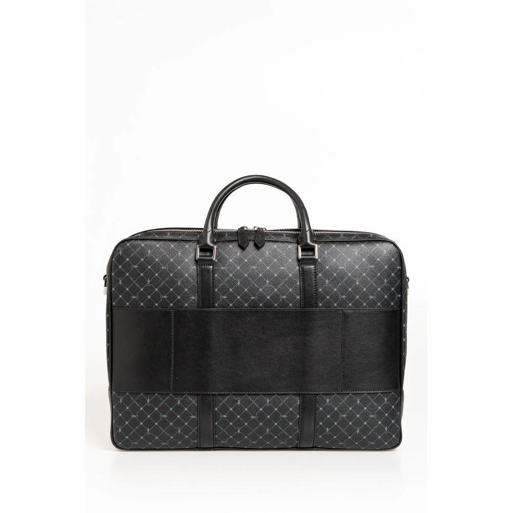TRUSSARDI Elegant  Leather Briefcase with Shoulder Men's Strap 4