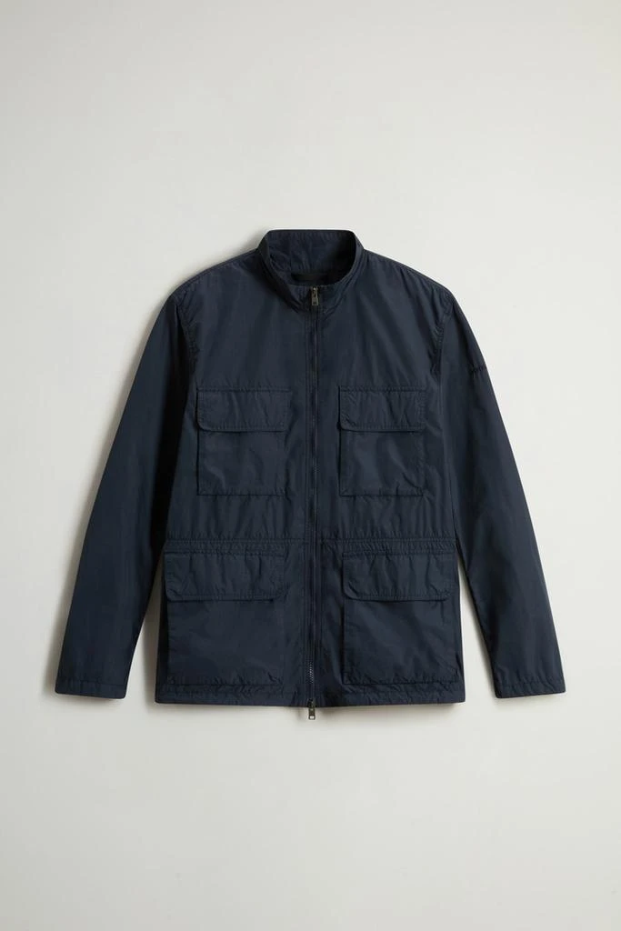 Woolrich Garment-Dyed Field Jacket in Peached Urban Touch - Men - Blue 5