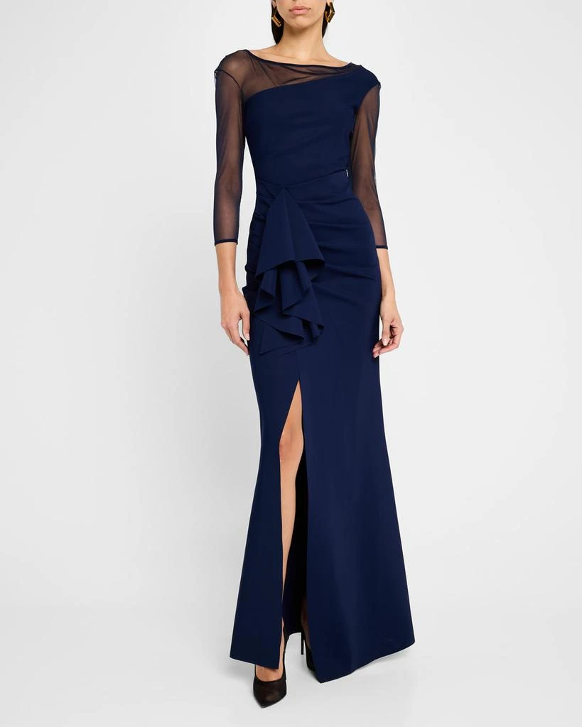 Chiara Boni Aroma Draped Illusion Gown 4