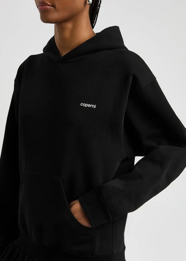 COPERNI Basque logo hooded cotton mini dress 5