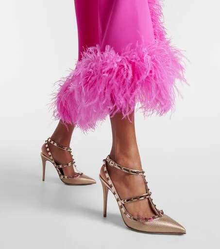 Valentino Rockstud metallic leather pumps 4