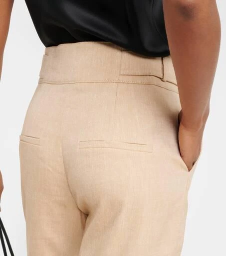 VERONICA BEARD Aubrie linen-blend cropped pants 7