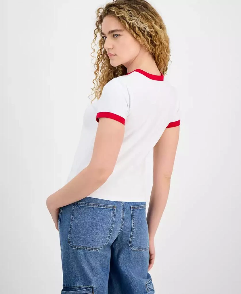 Rebellious One Juniors' Contrast-Trim Motorcycle Top 4