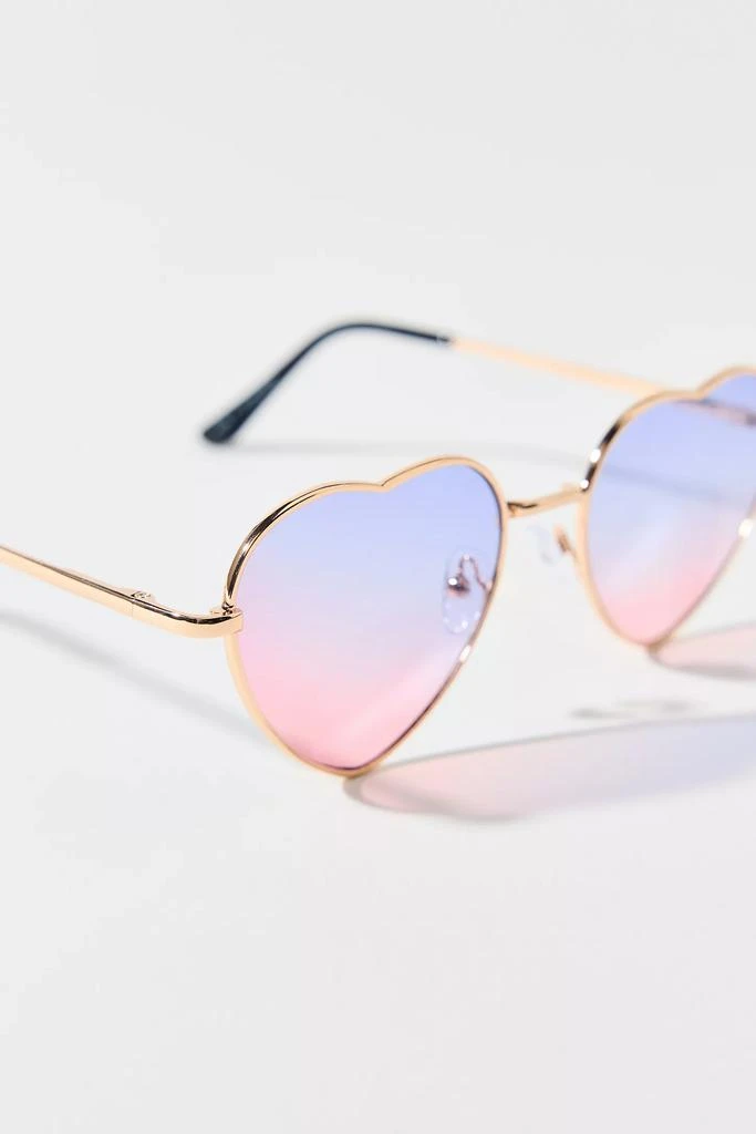 Urban Outfitters Stevie Pastel Ombre Metal Heart Sunglasses 2