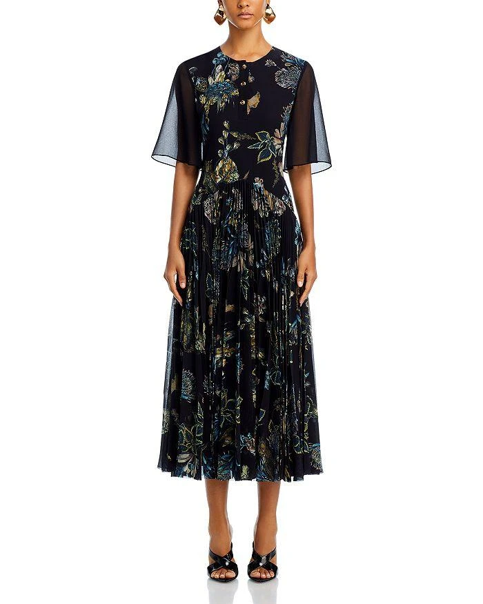 Jason Wu Forest Floral Dropped Waist Dress 7