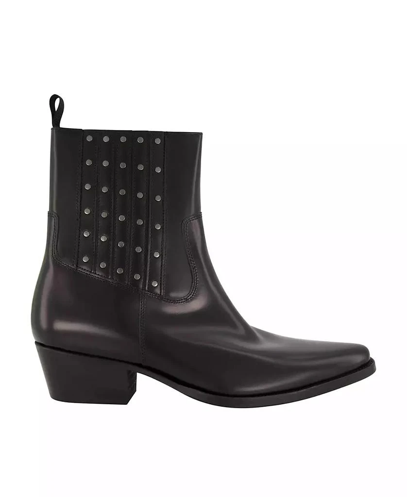 Karl Lagerfeld Paris Men's White Label Leather Studded Cuban Heel Chelsea Boots 2