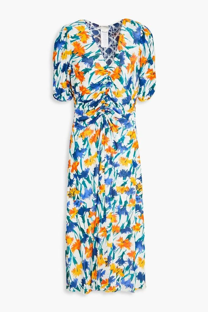 Diane von Furstenberg Koren reversible printed stretch-mesh dress 1