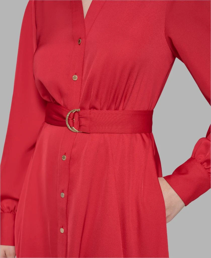 Karl Lagerfeld Paris LONG SLEEVE HANKY HEM SHIRT DRESS 4