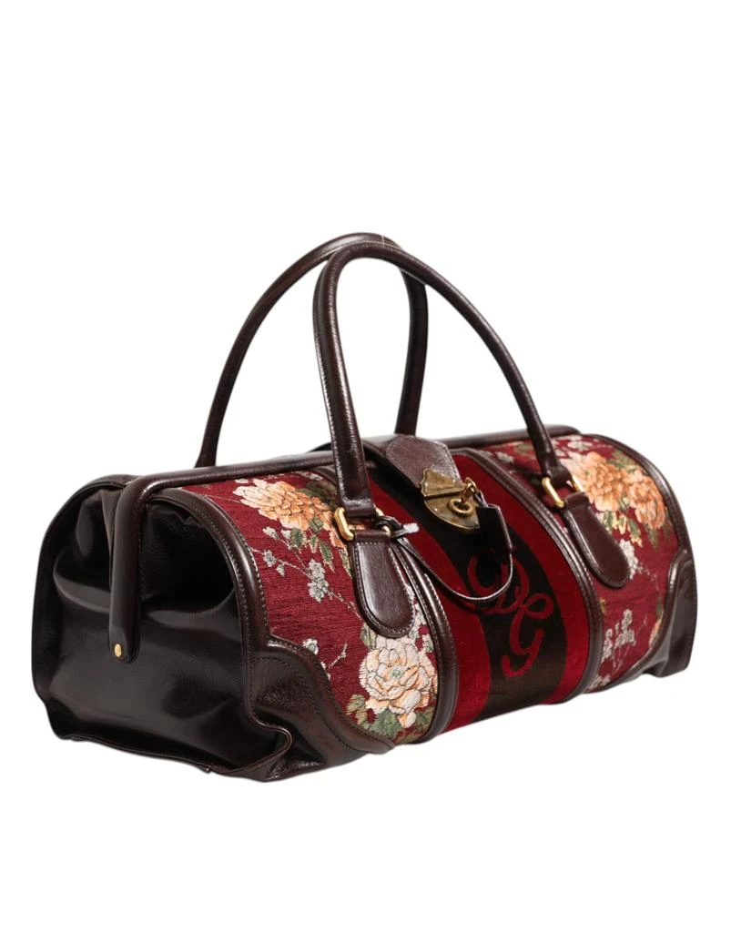 Dolce 
Gabbana Leather Jacquard Velvet Travel Duffle Men
s Bag (Pre-Owned) 2