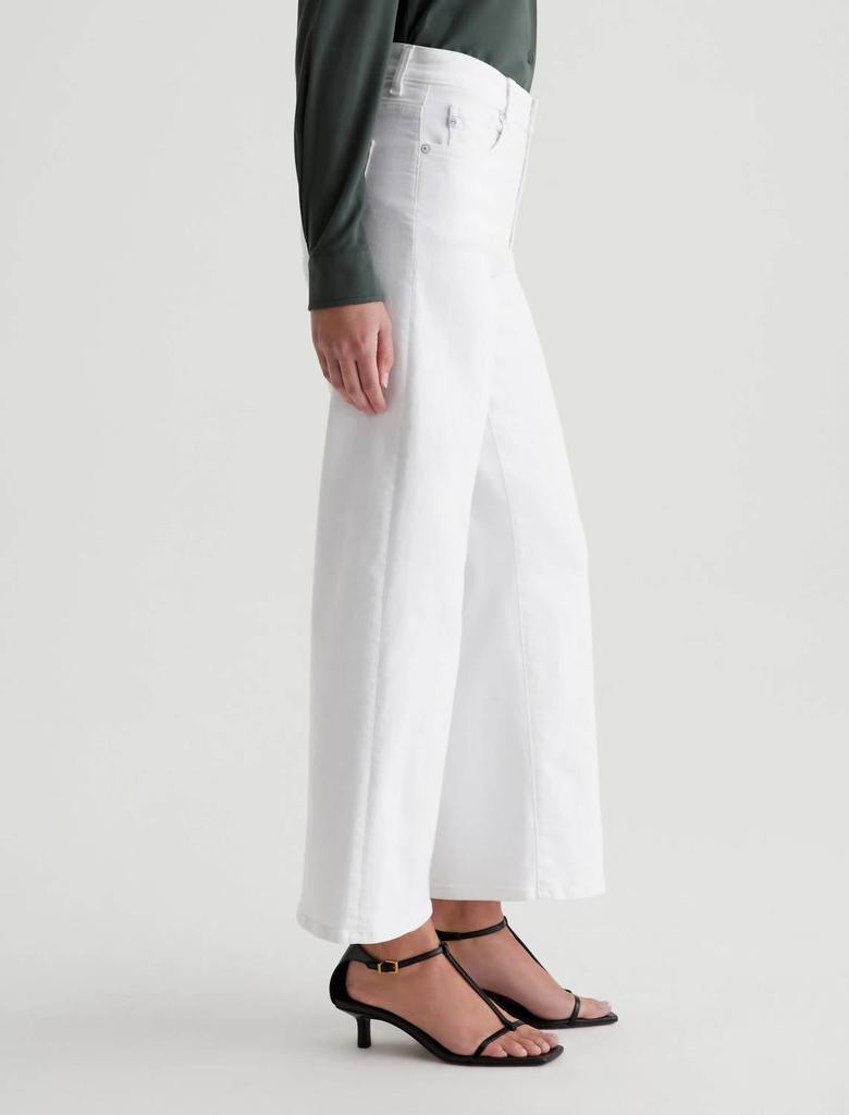 AG Jeans Saige Wide Leg Crop Jean In Gallery White