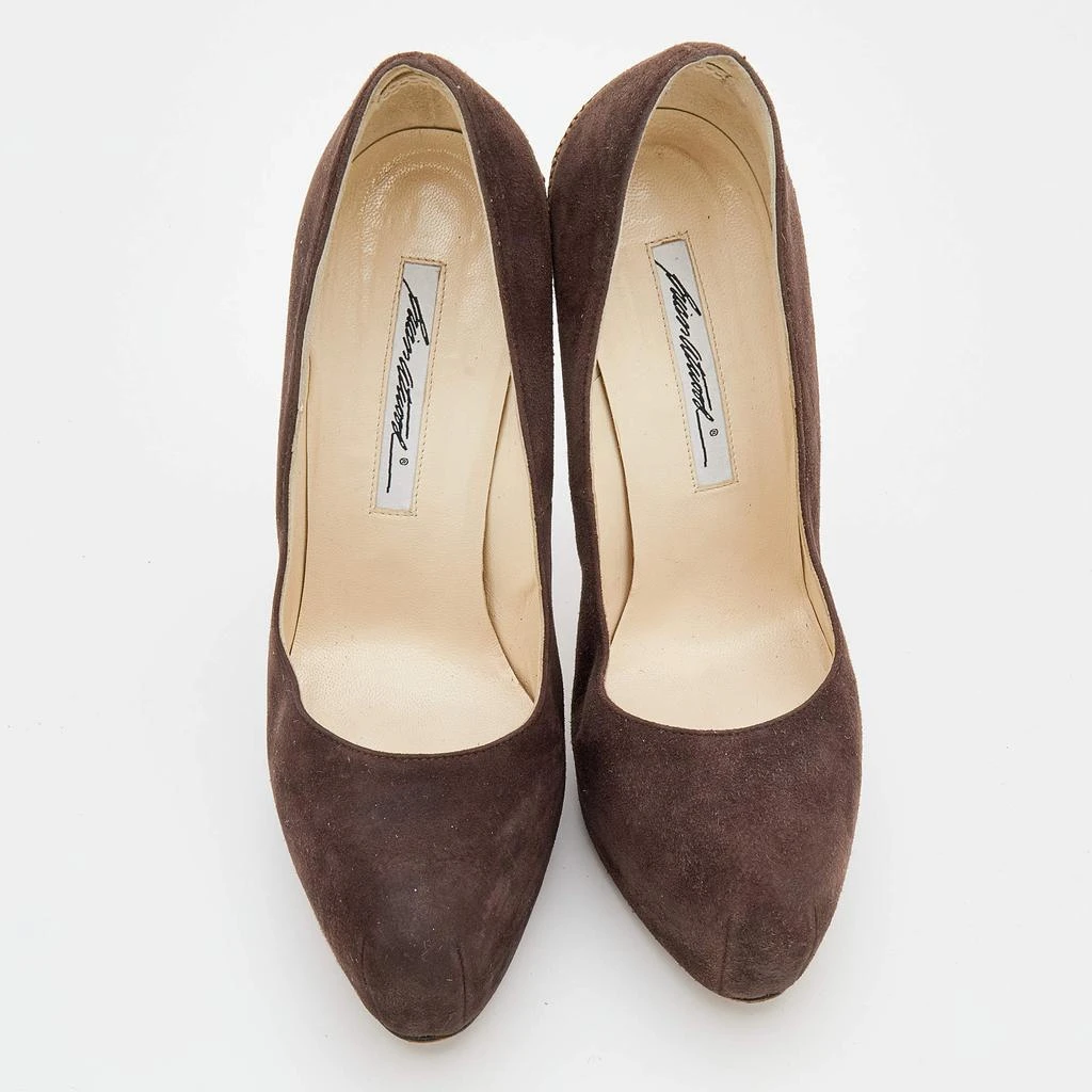Brian Atwood Brian Atwood Brown Suede Platform Pumps 38 3