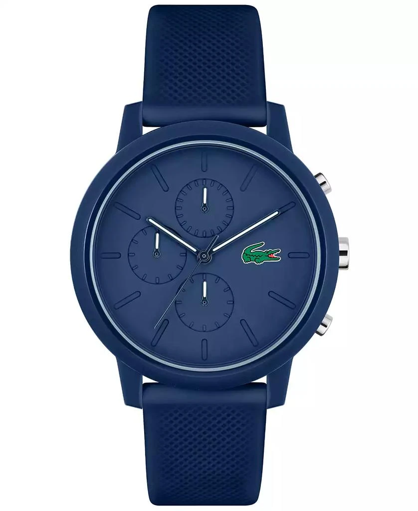Lacoste Men's L 12.12. Chrono Navy Blue Silicone Strap Watch 43mm 1
