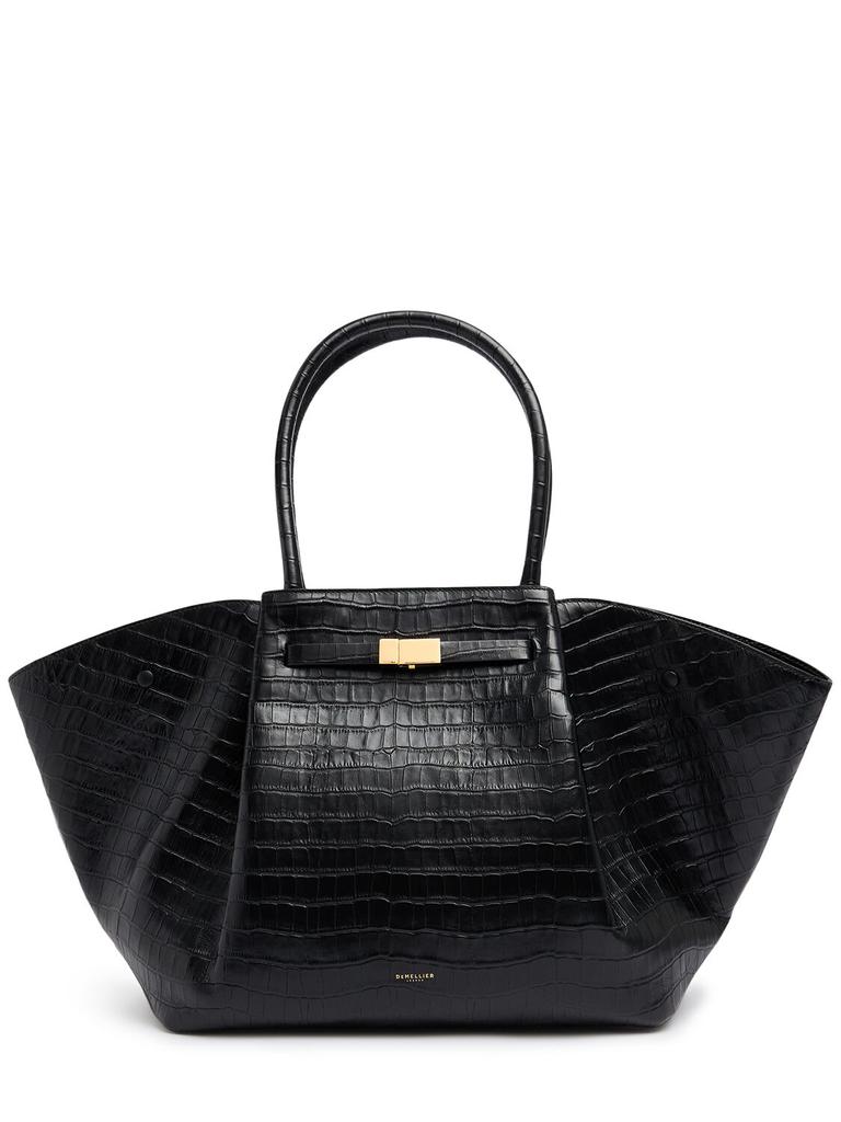 Demellier The New York Embossed Leather Tote Bag