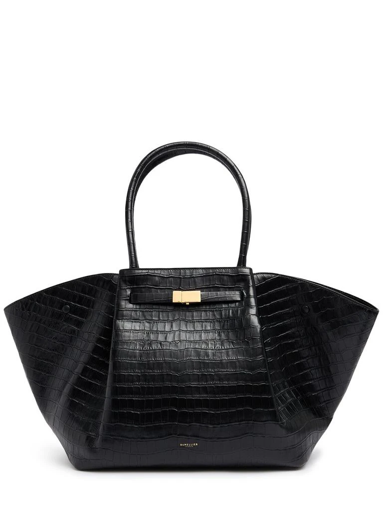 Demellier The New York Embossed Leather Tote Bag 1