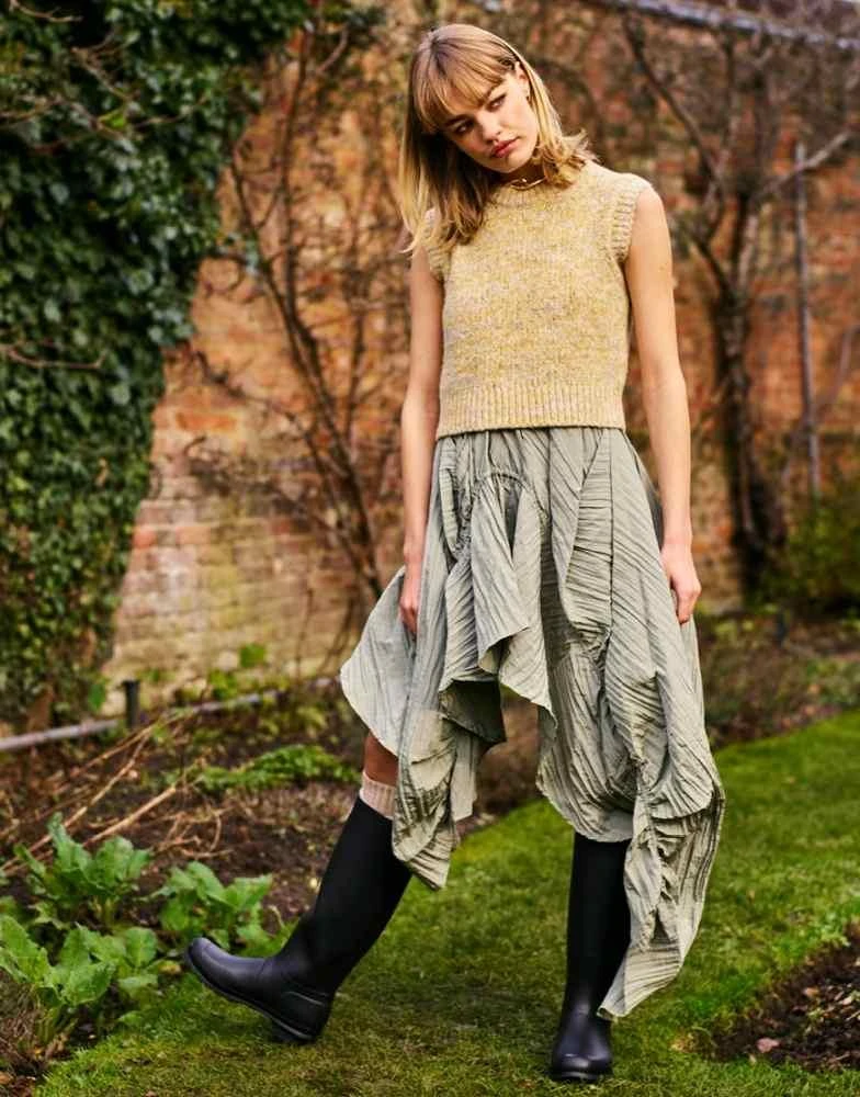 ASOS ASOS DESIGN knitted ombre tank in yellow 1