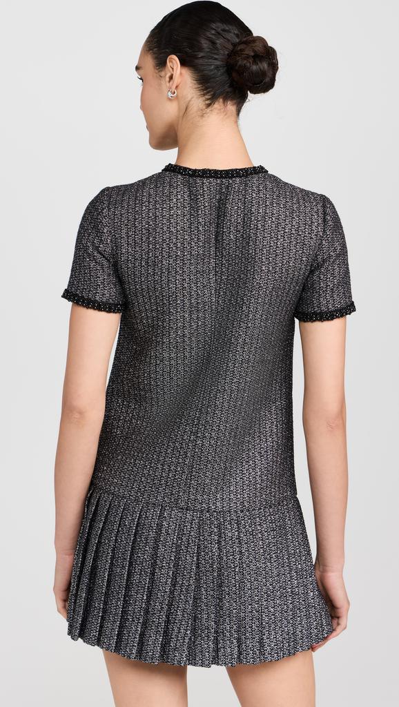 Self Portrait Metallic Boucle Mini Dress