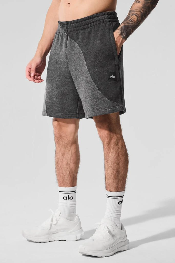Alo 7" Make Waves Short - Dark Heather Grey Tonal 4