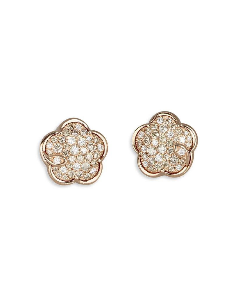 Pasquale Bruni 18K Rose Gold Petit Joli Diamond Flower Stud Earrings - Exclusive 1
