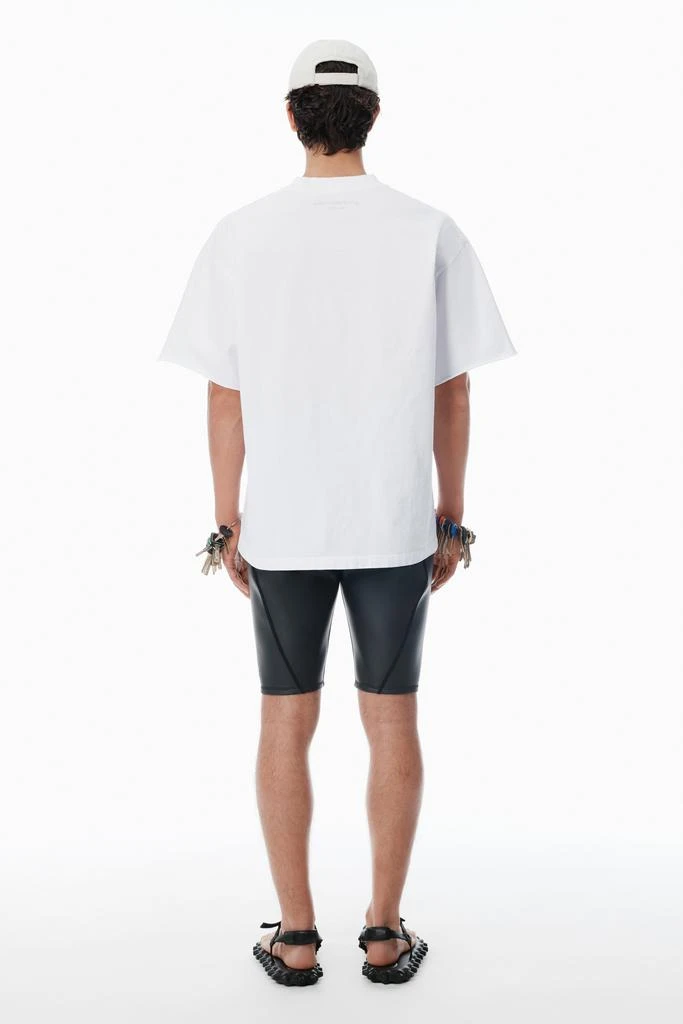 Alexander Wang White Cotton Oversized Logo T-Shirt 4
