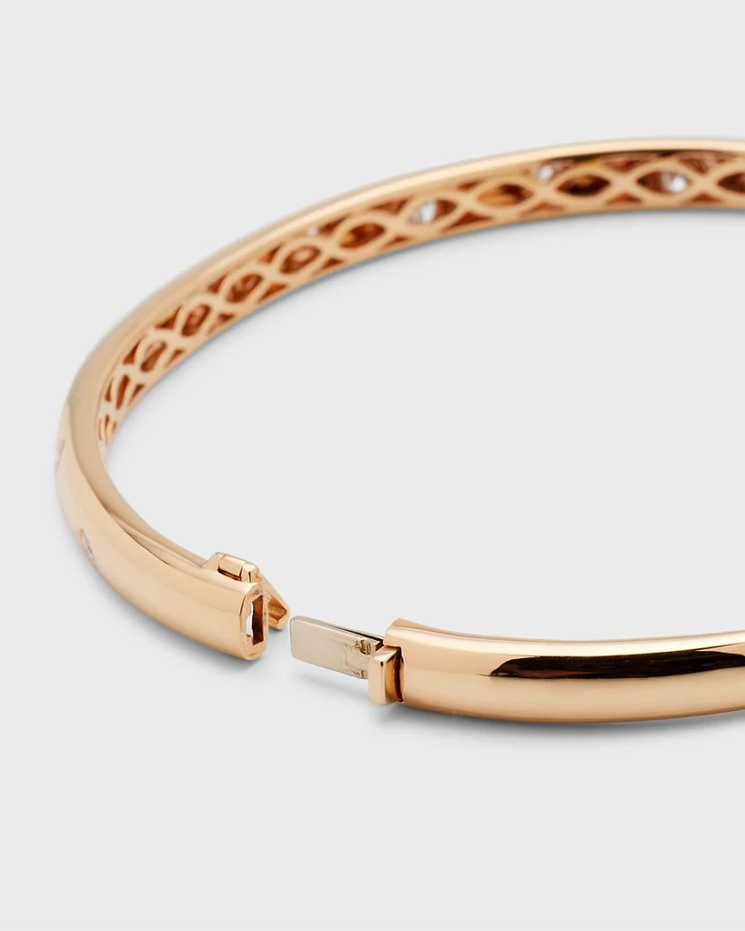 Memoire 18k Rose Gold 9-Diamond Oval Bangle 4