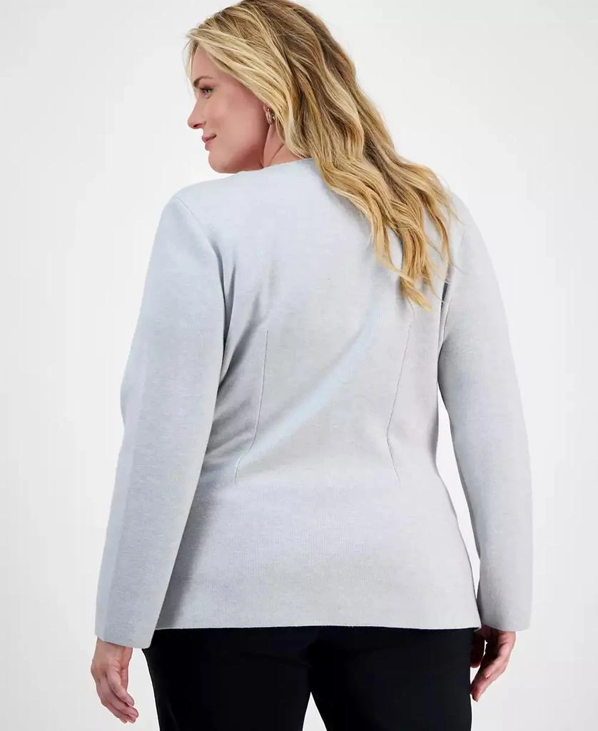 INC International Plus Size Double-Breasted Jersey Blazer, Created for Macy's 4