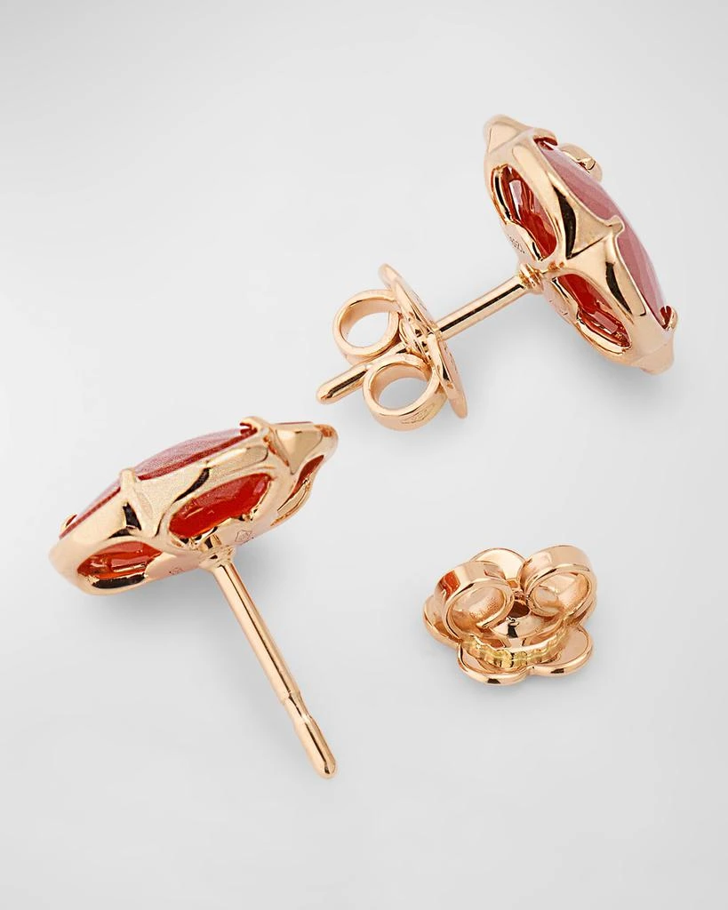 Pasquale Bruni 18K Rose Gold Petit Joli Earrings with Carnelian and Diamonds 4