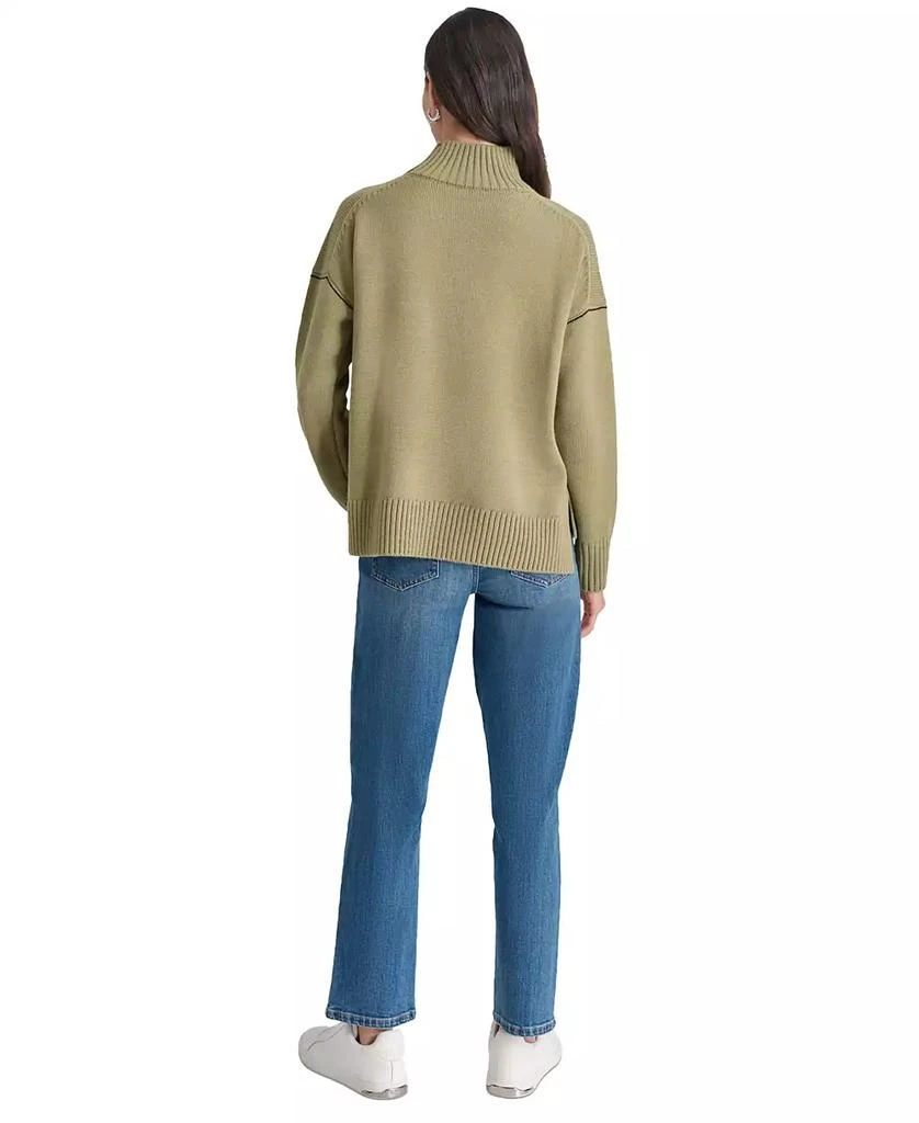 DKNY Women's Intarsia Logo Turtleneck Sweater 2