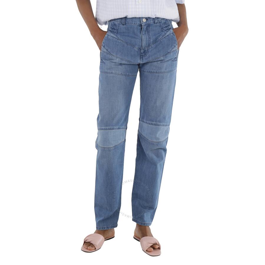 Kenzo Kenzo Sashiko Stitch Wide Leg Jeans - Leggings - Free
