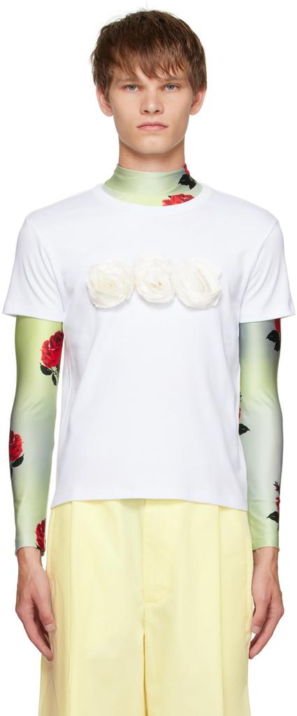Meryll Rogge White Floral T-Shirt